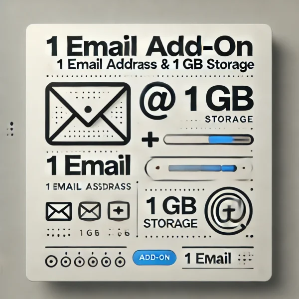 kiegészítő (1 db e-mail és 1 GB tárhely)